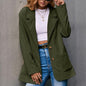 Casual Corduroy Single-Breasted Small Blazer Office Trench Coat for Women Blazer