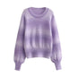 Autumn Winter Women Clothing round Neck Long Sleeve Sweater