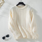 Twisted Twisted Pullover Women Autumn Winter Retro Crew Neck Long Sleeve Sweater Women