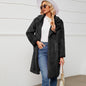 Casual Collar Faux Fur Coat Plush Long Coat Autumn Winter Coat