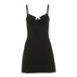 Women Summer Sexy Slim Fit Slim Backless Solid Color Strap Sexy Dress