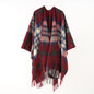 Fashionable All Match Ethnic Shawls Scarf Men Women Autumn Winter Split Women Travel Cloak