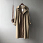 Long Trench Coat for Women Autumn Korean Elegant Loose Waist Tight Slimming Casual Coat for Women