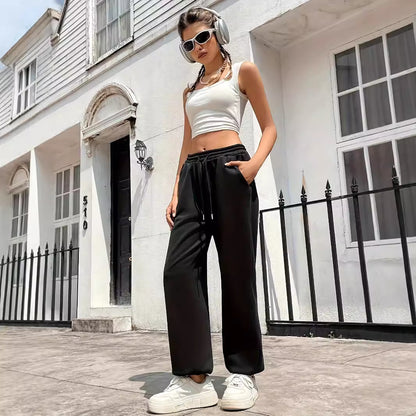 Sports Pants Women Autumn Winter Slimming Trousers Loose Ankle Strap Casual Sweatpants