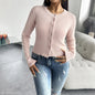 Autumn Winter Coat Women Clothing Casual Solid Color Cardigan Long Sleeve Sweater