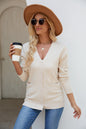 Knitted Cardigan Sweater Women Autumn Winter V Neck Long Sleeve Solid Color Single Breasted Women Knitwear Women