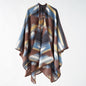 Best Seller in Cashmere like Shawl for Women Autumn Winter Thickened Split Cloak Robe