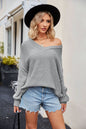 Autumn Winter Women Clothing V Neck Knitwear Sexy Pullover