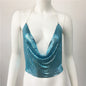 Women Clothing Rhinestone Rhinestone Vest Sexy Party Nightclub Sexy Suit Rhinestone Top Sling