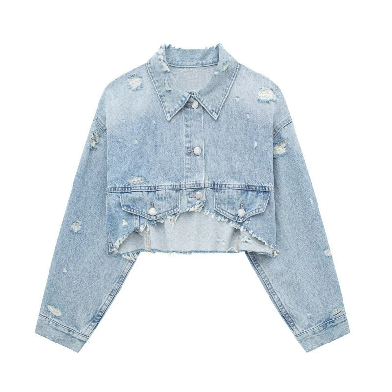 Summer Women Clothing Loose Short Denim Jacket Coat