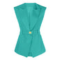 Summer High End Belt Sleeveless Slim Fit Office Women Business Vest for Women