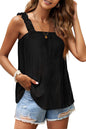 Women Clothing Summer Women Tankini Top Solid Color Slim Fit Slimming Top Women