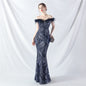 Court Boning Corset Waist Tight Vest Craft Order Ostrich Feather High End Sequined Evening Dress