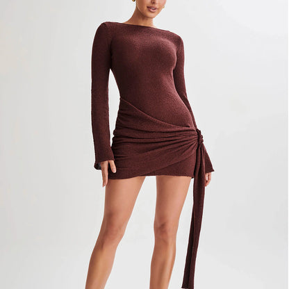 Short Women Summer High Grade Sexy Sexy Knitted Dress Short Women