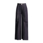 Fashionable Design Jeans for Women Summer Trendy High Waist Pants Hollow Out Cutout out High Grade Straight Leg Pants