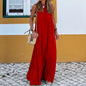 Spring Summer Ladies Sleeveless Halter Long Beach Dress