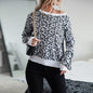 Autumn Women Clothing Leopard Print Long Sleeve Women Sweater