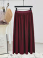 Autumn Pleated Casual Skirt Draping Effect Waist Tight Slimming Skirt Flab Hiding Cover A Line Skirt