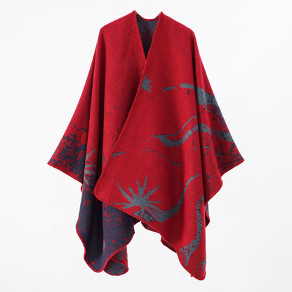 Autumn Winter Shawl Street Travel All Match Cloak Double Sided Cashmere Cloak