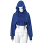 Women Wear Thick Drawstring Solid Color Hoodie with Drawstrings Sweater Long Sleeve Vest Two Piece Set