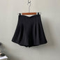 Double High Waist  Shorts for Women Summer Korean Preppy Wide Leg A line Pumpkin Pants