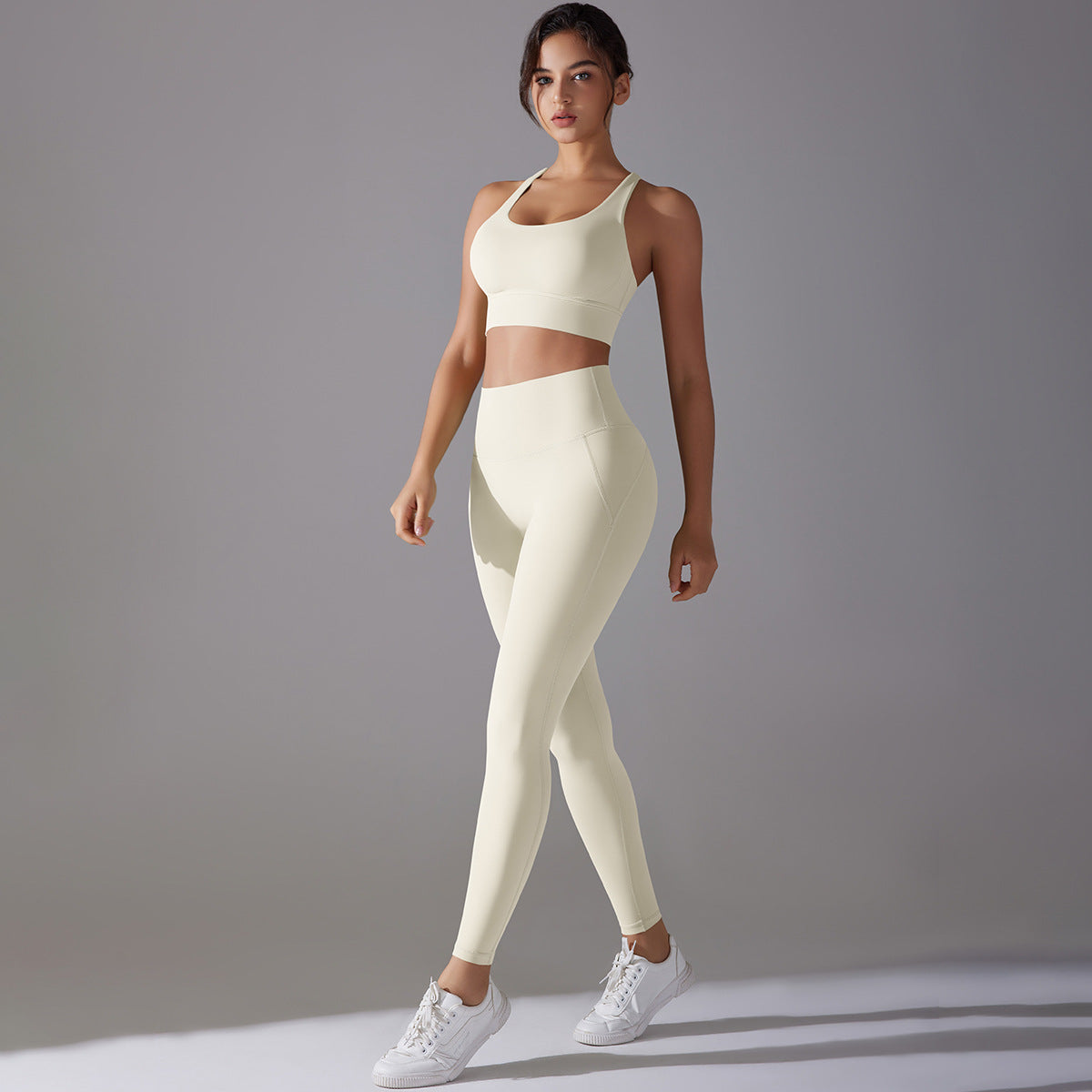 Celebrity Sling Beautiful Back High Waist Hip Lift Wear Free Underwear No Embarrassment Line Sports Trousers Running Fitness Yoga Set