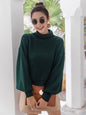 Women Live Shot Elegant Graceful Design Half Turtleneck Soft Glutinous Purple Knitted Sweater