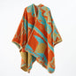 Autumn Winter Warm Shawl Double Sided Cashmere like Cloak Street Travel Cloak