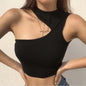 Spring Halterneck Off Shoulder Slim Fit Vest Sexy Women Clothing