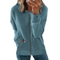 Autumn Winter Zipper   Women Clothing Casual Solid Color Hooded Hoodies