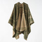 Lengthen Thicken Cashmere Like Autumn Winter Ethnic Travel Split Shawl Cape