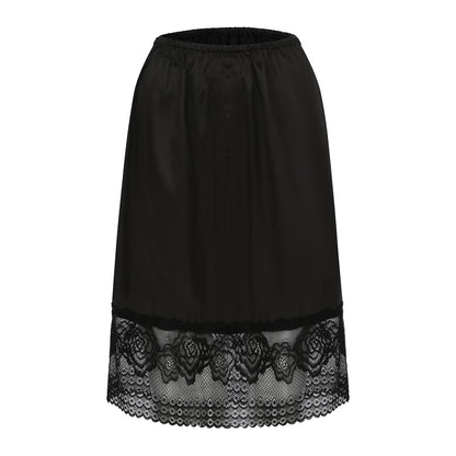 Popular Satin Stitching Lace Sexy Skirt Home Skirt Women