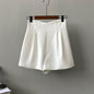 Double High Waist  Shorts for Women Summer Korean Preppy Wide Leg A line Pumpkin Pants