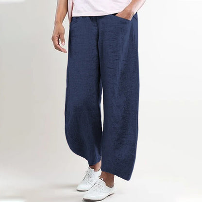 Autumn Women Clothing Solid Color Loose Casual Wide Leg Pants Trousers