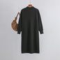 Long below the Knee Base Knitting Dress Women Autumn Winter Loose Casual Match with Coat Woolen