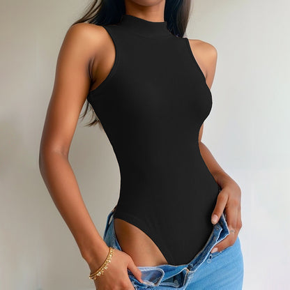 Summer Women Clothing Sexy Slim Rib Sleeveless Jumpsuit