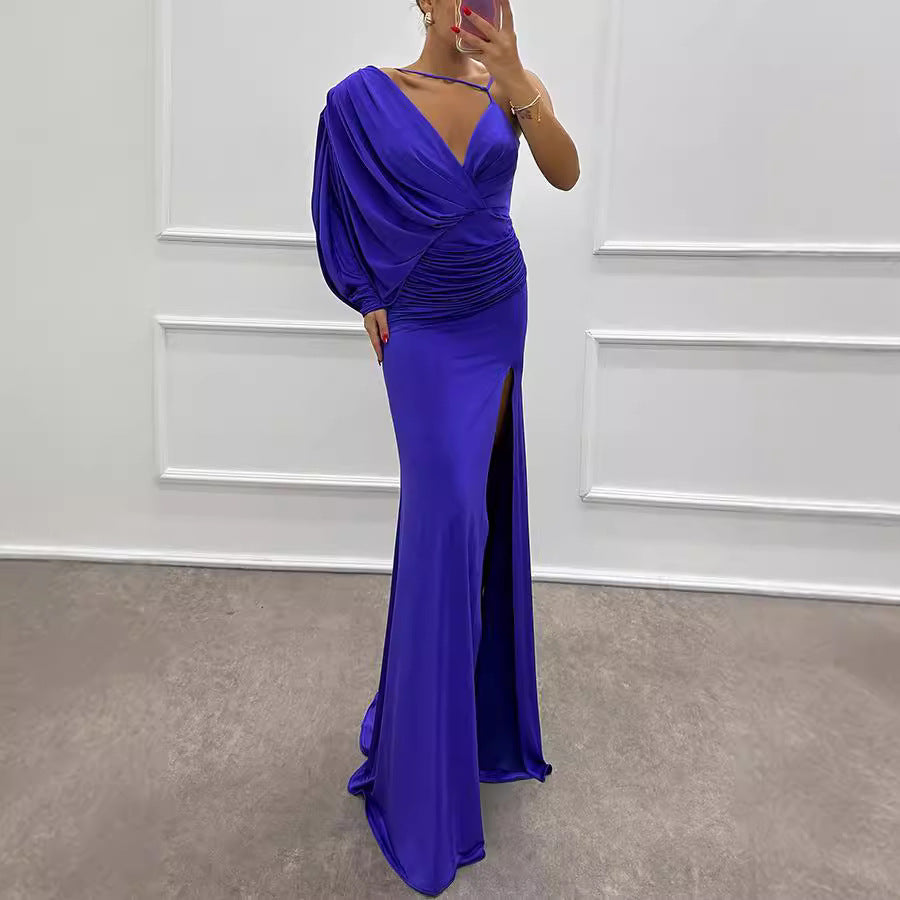 Women V neck Sexy Design Dress Evening Dress