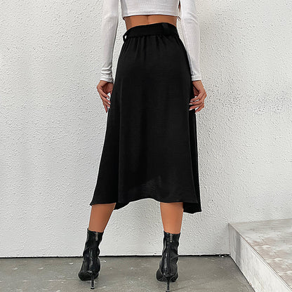 Women Wear Solid Skirt Mid Length