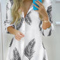 Dress Elegant Slightly Mature Shirt Dress for Women Floral Print Slit  for Women