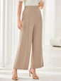 Popular Office Elegant High Waist Wide Leg Straight Casual Pants