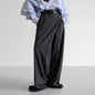 Autumn Design Casual High Waist Blended Loose Trousers Russia All Match Wide Leg Pants Women