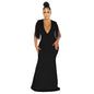 Women Wear Solid Color V neck Tassel Sleeveless Maxi Dress Women