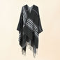 Autumn Winter Large Plaid Striped Pattern Imitation Cashmere Warm Casual Shawl