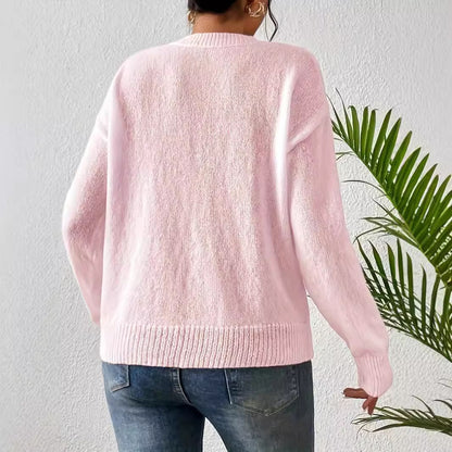 Autumn Winter Wear Love Pattern Pullover Sweater