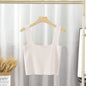 Square Collar Knitted Small Tank Top Vest Women Inner Bottoming Shirt Outer Wear Beauty Back Sleeveless Short Tube Top