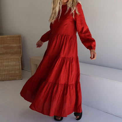 Autumn Spring Women Loose Home Wear Outerwear Maxi Dress