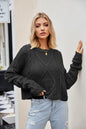 Autumn Winter Women Twist Twisted Rope Knitwear Loose Thick Needle Pullover Sweater