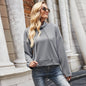 Solid Color Turtleneck  Women Loose Autumn Street Tide Long Sleeves  Top