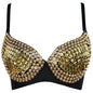 Stage Performance Bra Outer Wear Latin Dance Body Shaping Top Women Belly Dance Short Camisole