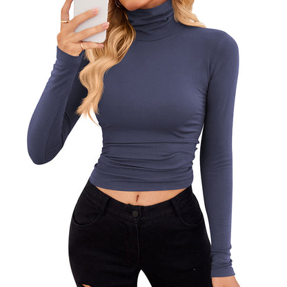 Women Clothing High Sense Slim Sexy Turtleneck Base